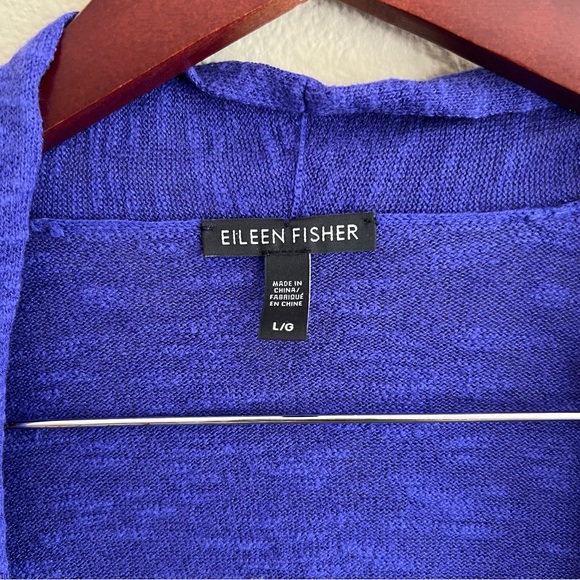 Eileen Fisher Cropped Blue Cardigan - Picture 3 of 3